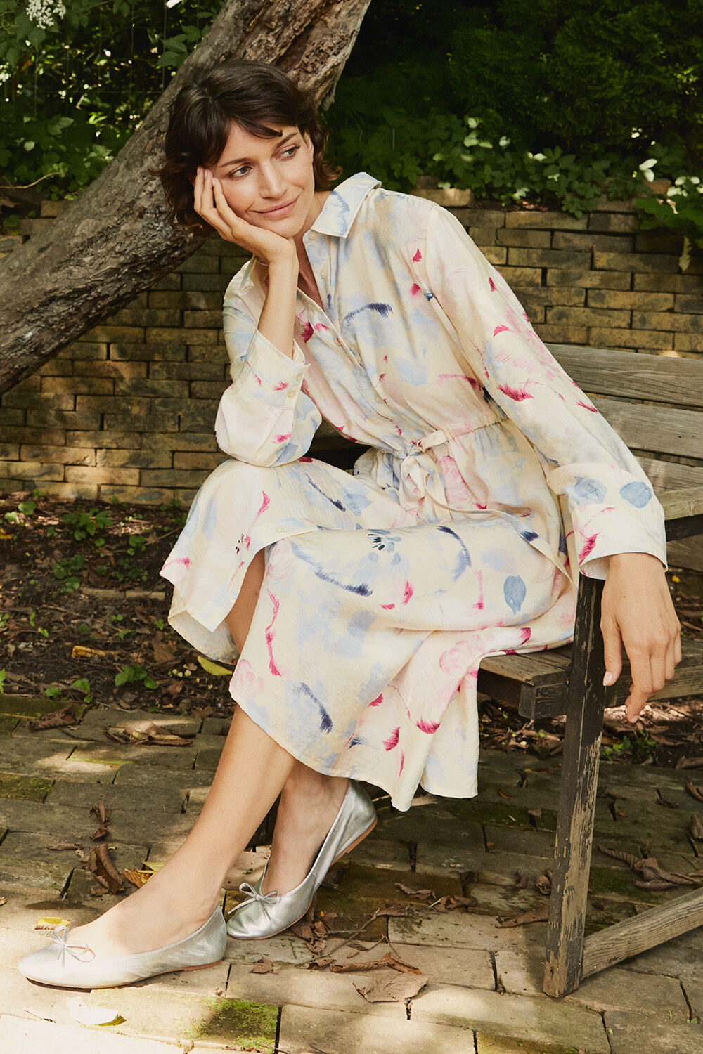 Nova Shirt Dress - Primrose, Helle Jersey Slip Dress - Cream