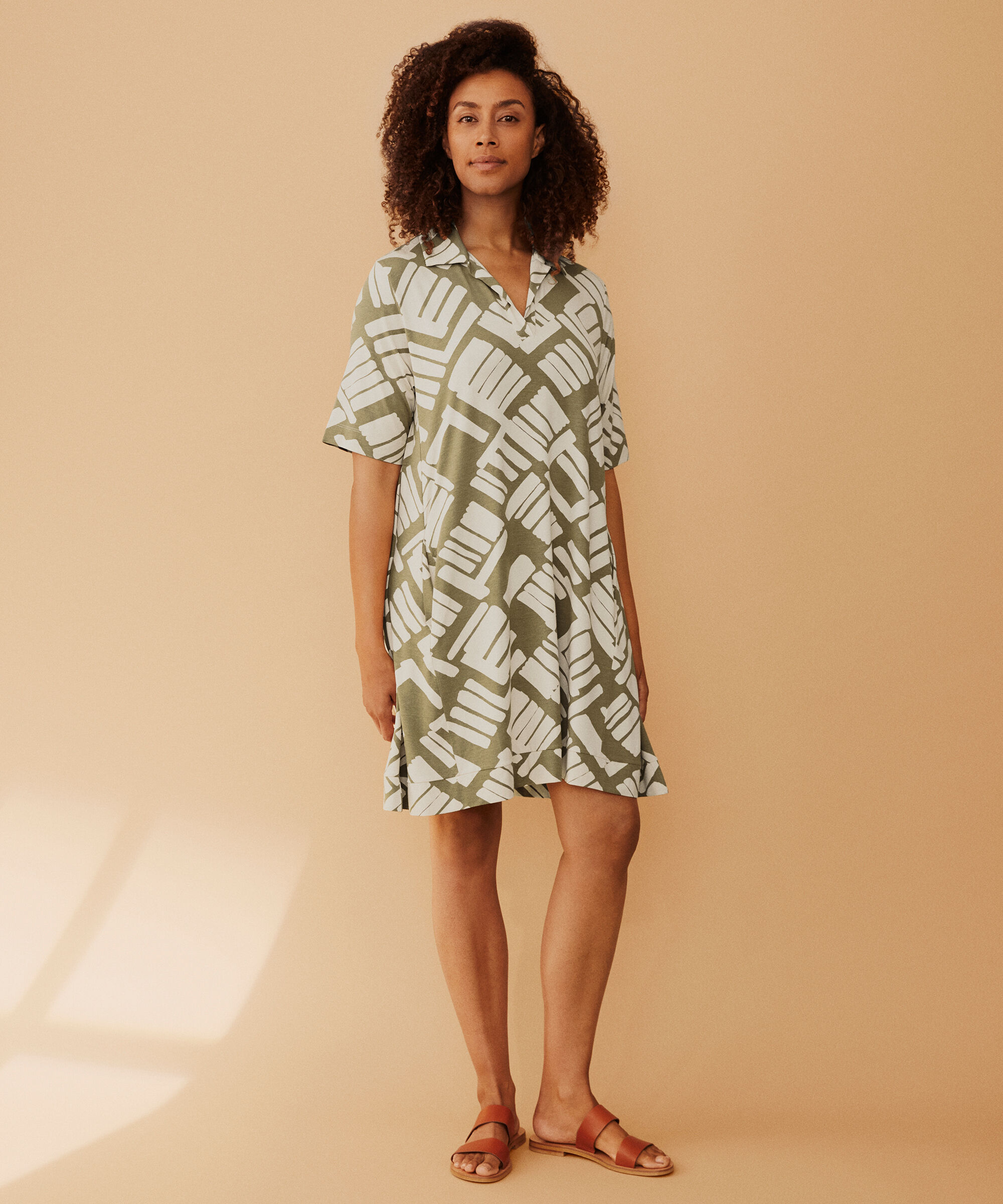 Gaiaba JERSEY Tunic, Dusky Green