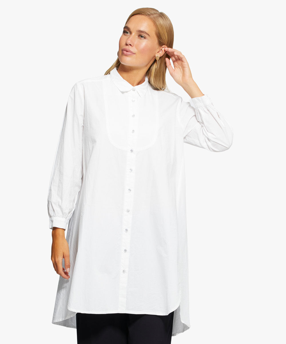 NESTA SHIRT DRESS, White