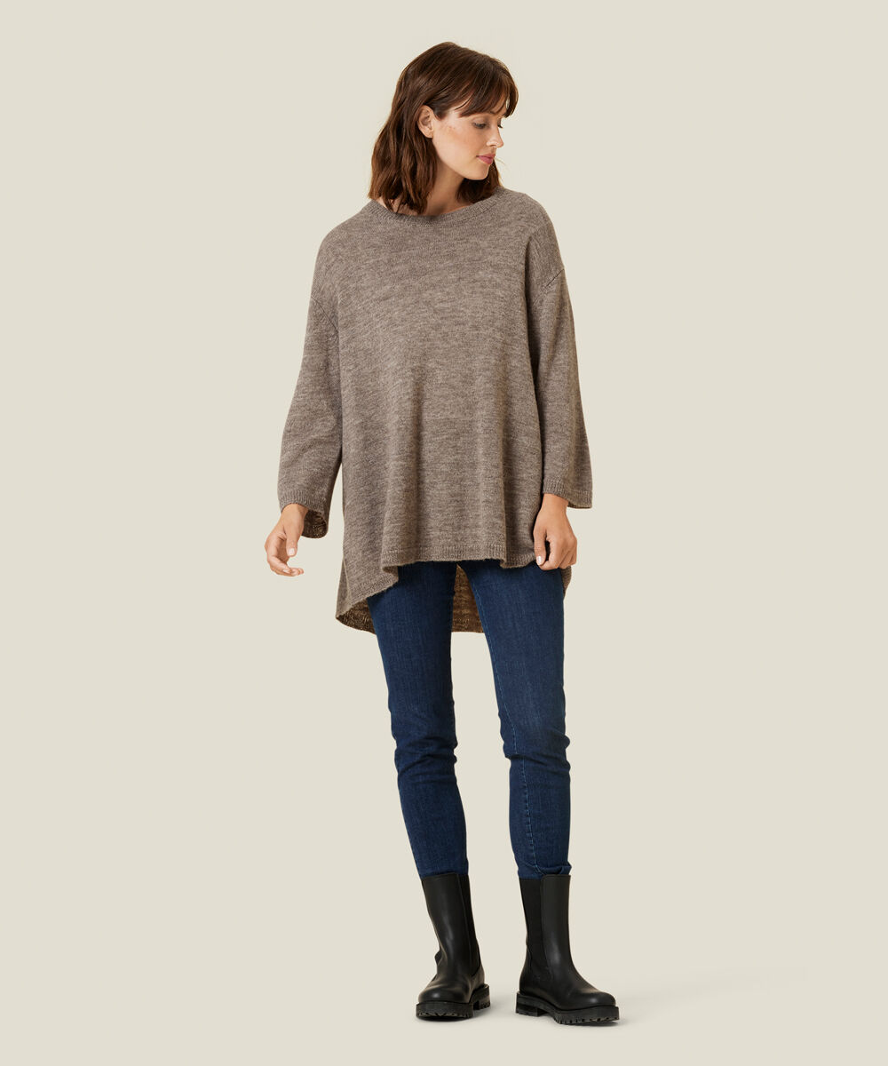 FRONA TOP, Brown melange