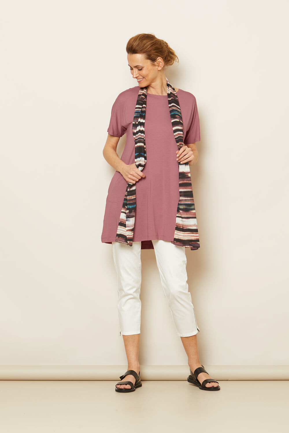 ALONG SCARF, Mesa Rose