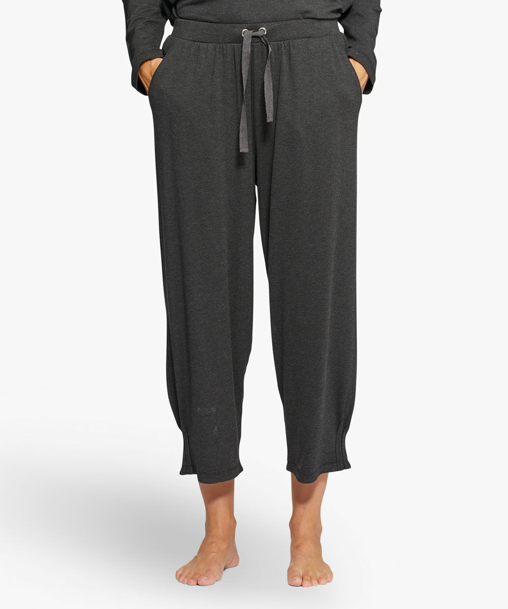 PERSINI JERSEY TROUSERS, D. Grey mel.