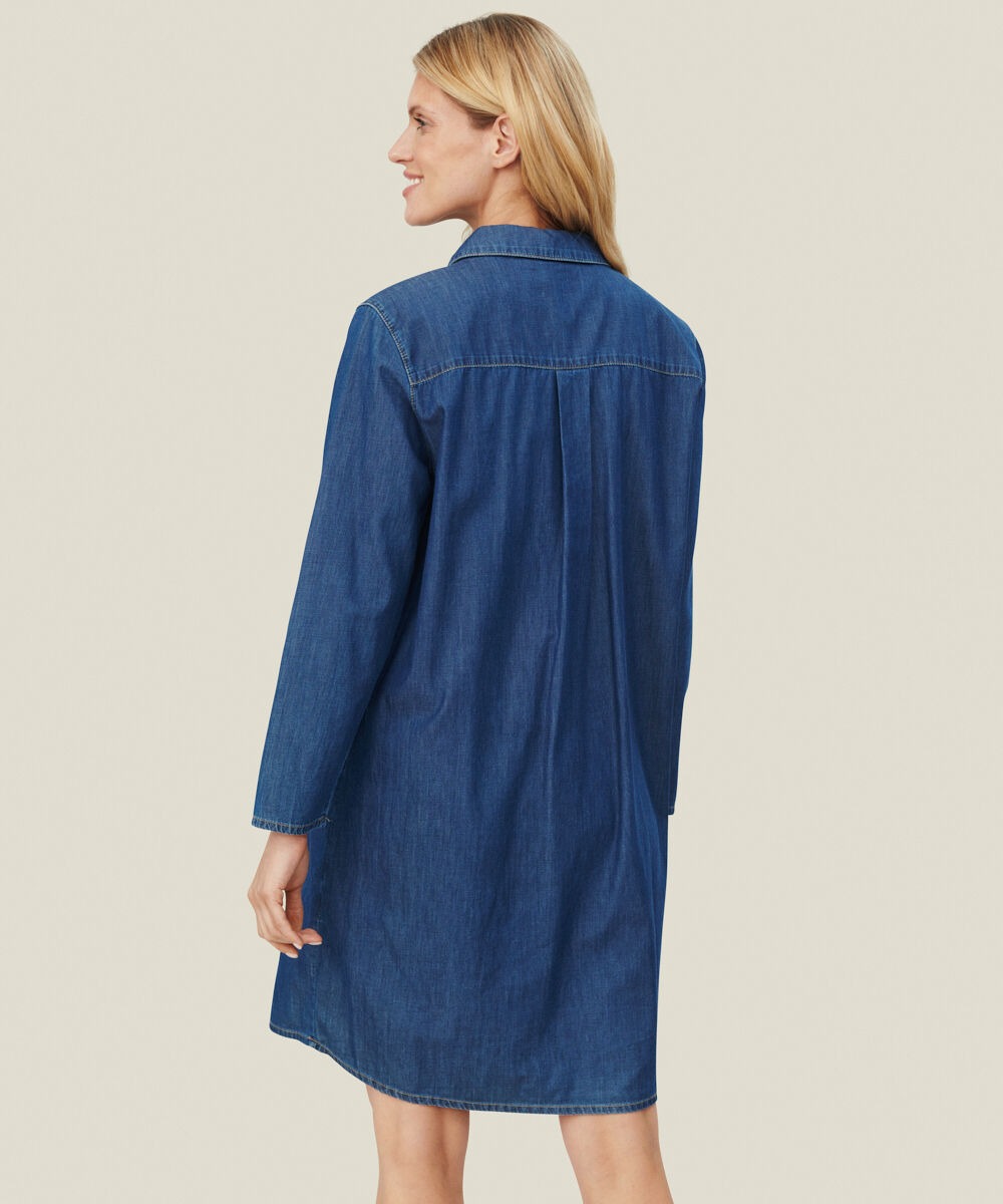 NALFA SHIRT DRESS, D Basic Denim
