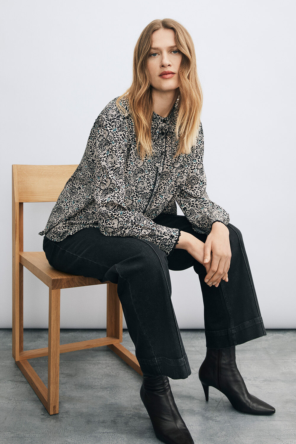 Imaya Shirt - Ponderosa Pine, Parvelena Denim Trousers - Black