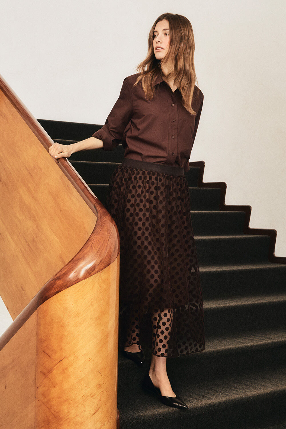 Ilonka Shirt - Chocolate Plum, Shania Skirt - Chocolate Plum